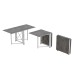 Стол-книжка трансформер Орион 2 Ferrum-decor 750x1520x730 Белый металл ДСП Бетон 16 мм (FRD-104596) - фото 2