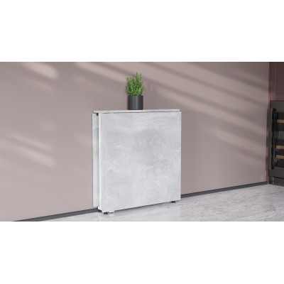 Стол-книжка трансформер Орион 2 Ferrum-decor 750x1520x730 Белый металл ДСП Бетон 16 мм (FRD-104596) Стол-книжка трансформер Орион 2 Ferrum-decor 750x1520x730 Белый металл ДСП Бетон 16 мм (FRD-104596)