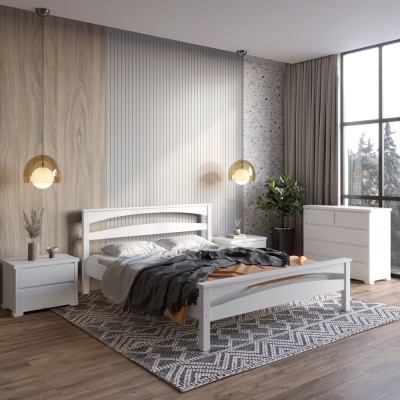 Полуторная кровать Mebigrand Чикаго Сити Белый (RAL9003) 120х190 см (MBG-1545)