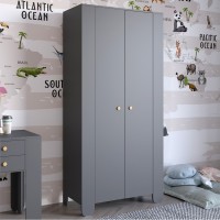 Шкаф распашной двухдверный в детскую комнату 900х450х1900 LION Инди Антрацит (LION-041573)
