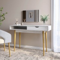 Письменный стол LION Сканди-1 Нимфея Альба/Бетон