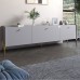 Тумба под телевизор на 3 ящика LION Wood с золотыми ножками 160х65х40 см Кашемир (LION-042996) - фото 1