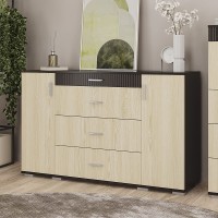 Комод 2Д4Ш Сокме Марк 150x91,2x37 Дуб родос/Венге магия (SKM-081291)