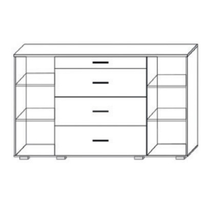 Комод 2Д4Ш Сокме Марк 150x91,2x37 Дуб родос/Венге магія (SKM-081291) Комод 2Д4Ш Сокме Марк 150x91,2x37 Дуб родос/Венге магія (SKM-081291)