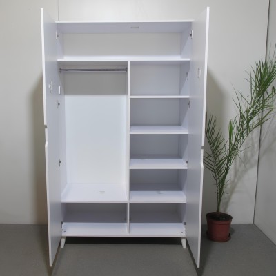 Шафа дводверна з білими ніжками М-ЗОН Борн 1200 Німфея Альба  