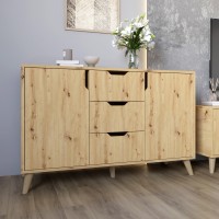 Комод у вітальню з ніжками в кольорі Горіх світлий М-ЗОН Борн 1200 Дуб артизан