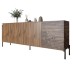 Комод в гостиную на черных металлических ножках LION Грей 204x38x76,5 см Дуб Ливорно/Дерево (LION-042511) - фото 2