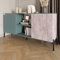 Комод відкритий на чорних металевих ніжках LION Грей Граніт сірий/Камінь 