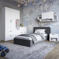 Гарнітур в спальню LION Краш Німфея Альба білий із 6 елементів 