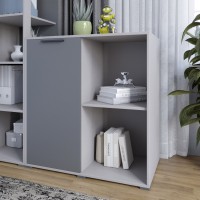Тумба однодверна LION Краш 82x43x86 см Кашемір/Антрацит 