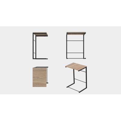 Столик приставний Террі Ferrum-decor 650x440x330 Чорний метал ДСП Дуб Сонома 16 мм (FRD-104651) Столик приставний Террі Ferrum-decor 650x440x330 Чорний метал ДСП Дуб Сонома 16 мм (FRD-104651)