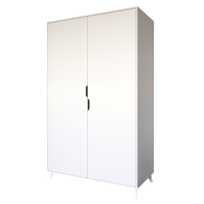 Шафа дводверна з білими ніжками М-ЗОН Борн 1200 Німфея Альба  