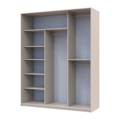 Шкаф купе Doros Сити Лайт Кашемир 2 ДСП/1 зеркало 180х60х225 (DRS-011805)