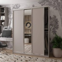 Шафа-купе Doros Сіті Лайт Кашемір 2 ДСП/1 дзеркало 180х60х225 (DRS-011805)