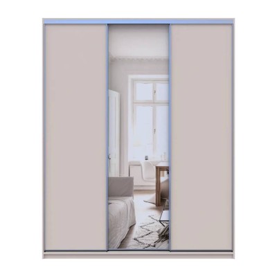 Шкаф купе Doros Сити Лайт Кашемир 2 ДСП/1 зеркало 180х60х225 (DRS-011805)