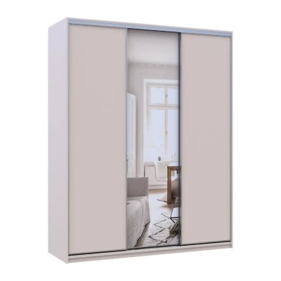 Шкаф купе Doros Сити Лайт Кашемир 2 ДСП/1 зеркало 180х60х225 (DRS-011805)