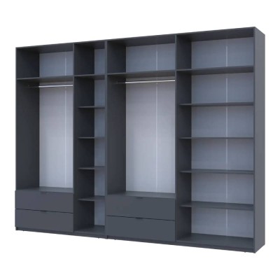 Комплект шкафов для одежды Doros Лукас (2 шт.) 315х50х240 см Графит (DRS-011699) Комплект шкафов для одежды Doros Лукас (2 шт.) 315х50х240 см Графит (DRS-011699)