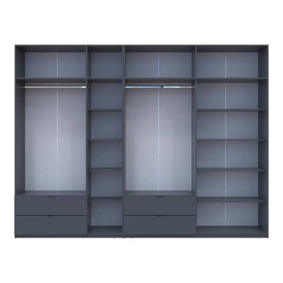 Комплект шкафов для одежды Doros Лукас (2 шт.) 315х50х240 см Графит (DRS-011699) Комплект шкафов для одежды Doros Лукас (2 шт.) 315х50х240 см Графит (DRS-011699)