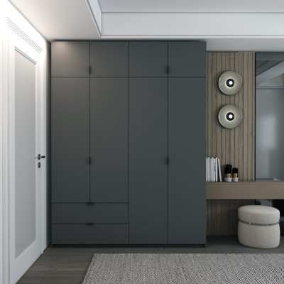 Шафа розпашна з антресоллю Doros Лукас 180х50х240 см Графіт (DRS-011192) Шафа розпашна з антресоллю Doros Лукас 180х50х240 см Графіт (DRS-011192)