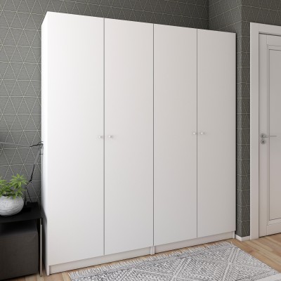 Комплект шкафов для одежды Doros Промо (2 шт.) 180х48х204 см Белый (DRS-011207) Комплект шкафов для одежды Doros Промо (2 шт.) 180х48х204 см Белый (DRS-011207)