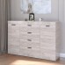 Великий комод Еверест на 4 ящика Соната-8 140х38х94 дуб крафт білий - фото 2