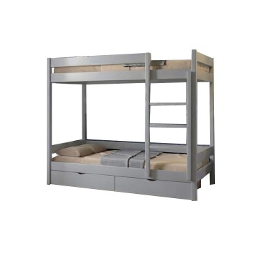 Двухъярусная детская кровать Mebigrand Атланта Мини Светло-серый (RAL7040) 90х190 см с ящиками Двухъярусная детская кровать Mebigrand Атланта Мини Светло-серый (RAL7040) 90х190 см с ящиками