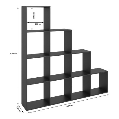 Стеллаж М-ЗОН Джеко 1420 Антрацит 
