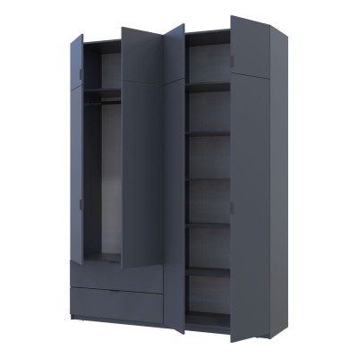 Шафа розпашна з антресоллю Doros Лукас 180х50х240 см Графіт (DRS-011192) Шафа розпашна з антресоллю Doros Лукас 180х50х240 см Графіт (DRS-011192)