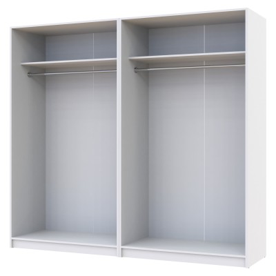 Комплект шкафов для одежды Doros Промо (2 шт.) 180х48х204 см Белый (DRS-011207) Комплект шкафов для одежды Doros Промо (2 шт.) 180х48х204 см Белый (DRS-011207)