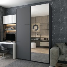 Шафа-купе двохдверна Doros G-Caiser 160х60х240 см Графіт/1 Дзеркало 