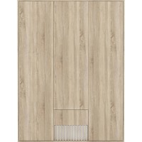 Шкаф распашной для одежды Гербор Брус SZF3D2S Дуб сонома/Нимфея альба (белый) (GRB-1412)