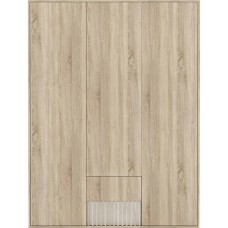 Шкаф распашной для одежды Гербор Брус SZF3D2S Дуб сонома/Нимфея альба (белый) (GRB-1412)