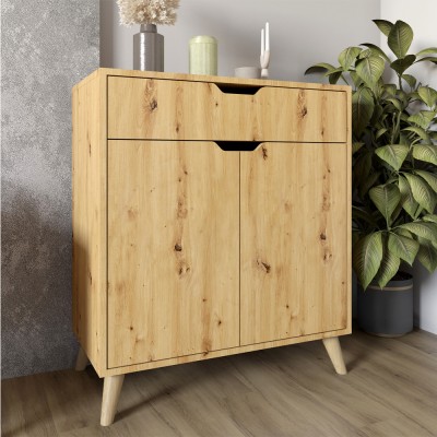 Комплект меблів для вітальні 5 предметів з ніжками кольору світлий горіх М-ЗОН Борн Дуб Артизан 