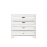 Комод в спальню ВМК (БРВ) Кентукки KOM4S Белый альпийский (BRW-1499)
