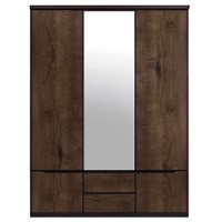 Шкаф распашной с зеркалом ВМК (БРВ) Джули SZF2D1L2S Венге магия/Дуб конкордия (BRW-1676)