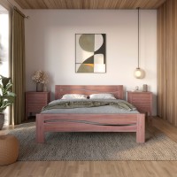 Двуспальная кровать Mebigrand Неаполь Орех лесной 140х200 см