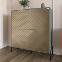 Комод-пенал із чорними металевими ніжками LION Амарант 114х40х126,5 см Граніт сірий/Перламутровий металік RAL-7048 1140х400х1265 мм 