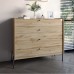 Комод с 4 ящиками LION Wood с черными ножками 100х90х45 см Дуб Аппалачи (LION-042977) - фото 1