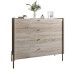 Комод с 4 ящиками LION Wood с золотыми ножками 100х90х45 см Дуб Сонома (LION-042966) - фото 2