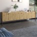 Тумба під телевізор на 3 шухляди LION Wood з чорними ніжками 180x40x50 см Дуб Артизан - фото 1