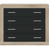 Комод в спальню Гербор Сара KOM4S Дуб сонома/Антрацит (GRB-1149)