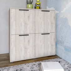 Тумба чотиридверна LION Краш 82x43x86 см Самоа димчастий 