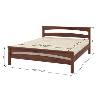 Полуторная кровать Mebigrand Чикаго Сити Орех лесной 120х190 см (MBG-1553) Полуторная кровать Mebigrand Чикаго Сити Орех лесной 120х190 см (MBG-1553)