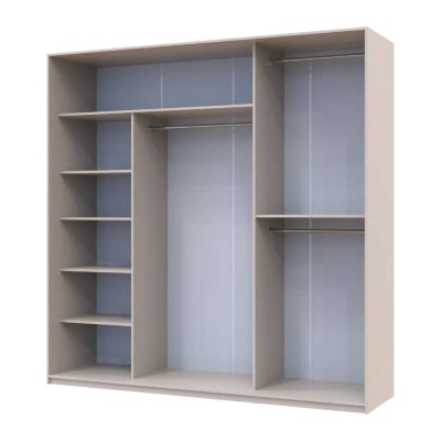 Шкаф купе Doros Сити Лайт Кашемир 2 ДСП/1 зеркало 225х60х225 (DRS-011809)