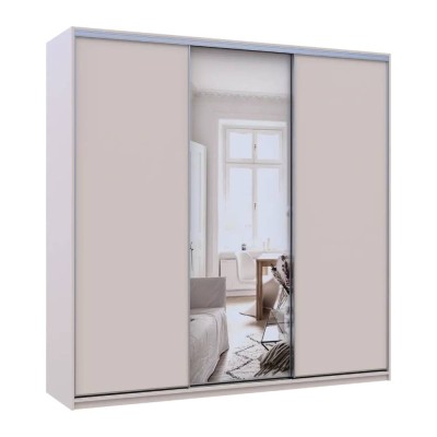 Шкаф купе Doros Сити Лайт Кашемир 2 ДСП/1 зеркало 225х60х225 (DRS-011809)