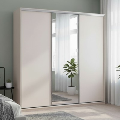 Шкаф купе Doros Сити Лайт Кашемир 2 ДСП/1 зеркало 225х60х225 (DRS-011809)