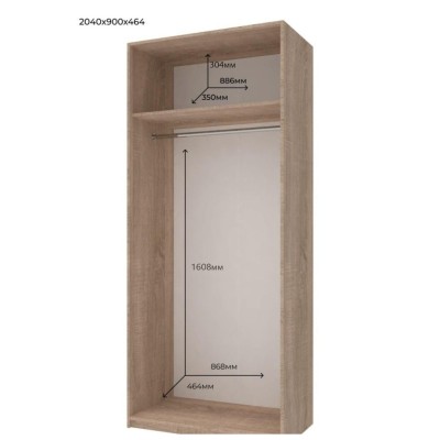 Комплект шкафов для одежды Doros Промо (2 шт.) 225х48х204 см Белый (DRS-011211) Комплект шкафов для одежды Doros Промо (2 шт.) 225х48х204 см Белый (DRS-011211)
