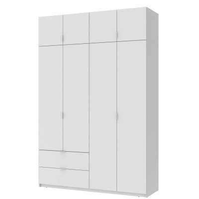 Шафа розпашна з антресоллю Doros Лукас 160х50х240 см Білий (DRS-011193)