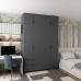 Шафа розпашна с антресолью Doros Лукас 160х50х240 см Графіт  - фото 1