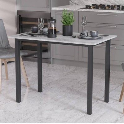 Стіл універсальний Knap Ferrum-decor 750x1000x600 Чорний метал ДСП Бетон 16 мм (FRD-106344)